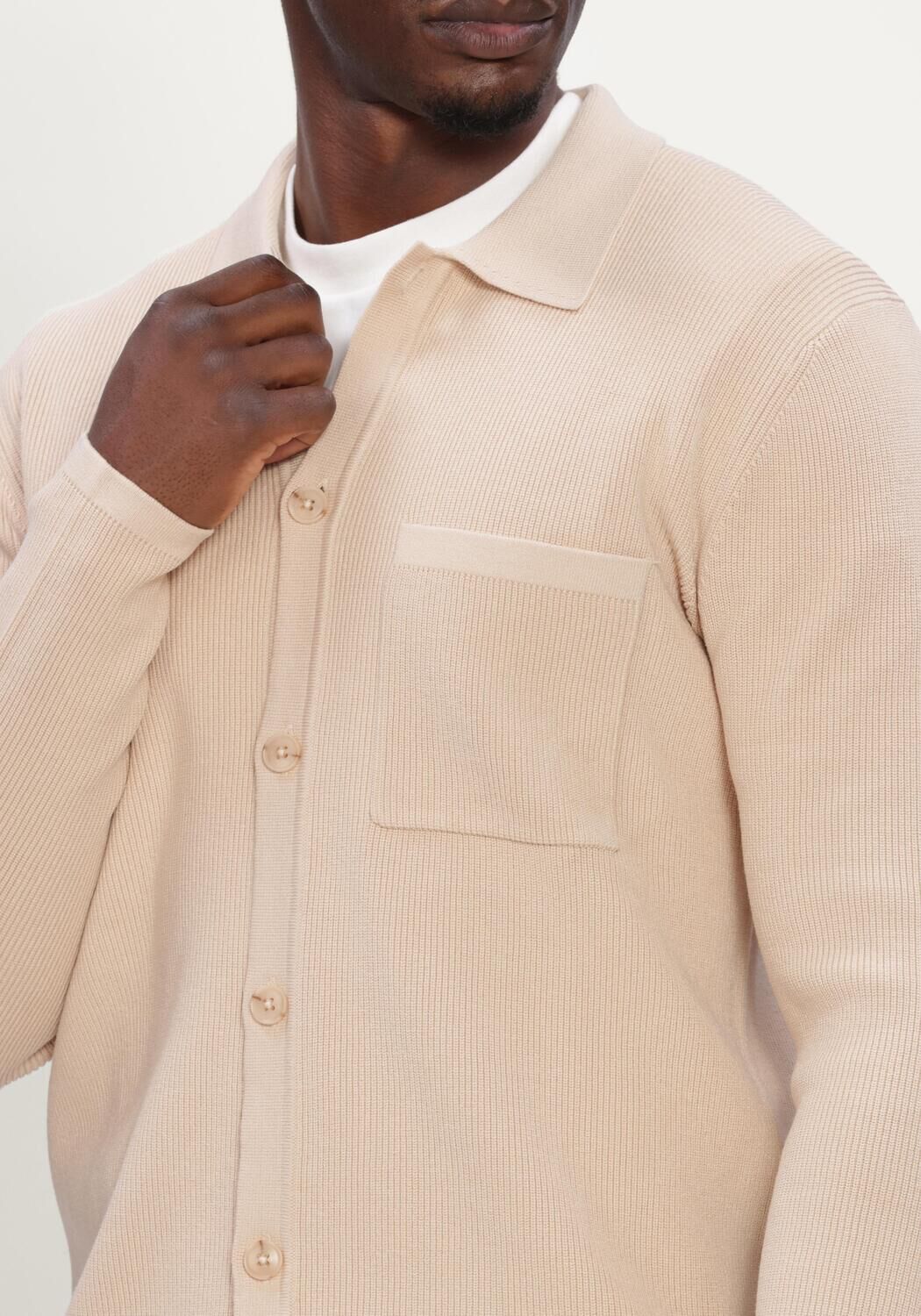 Beige MACE Trui M-AUGUST - large