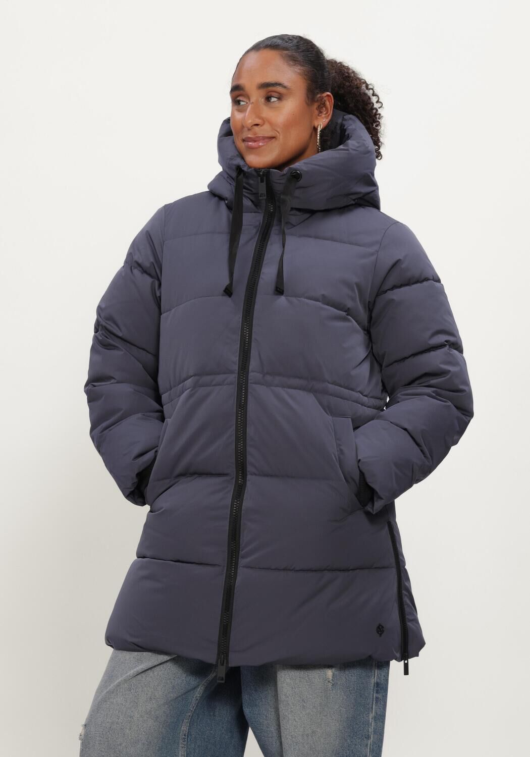 Donkergrijze MSCH COPENHAGEN Gewatteerde jas MSCHMOLA PAVINARIA JACKET - large