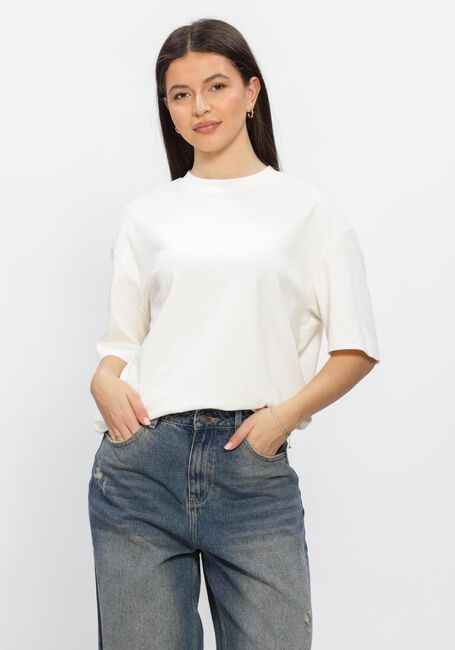 Witte SELECTED WOMEN T-shirt SLFOVERSIZED ONLINE SS TEE - large