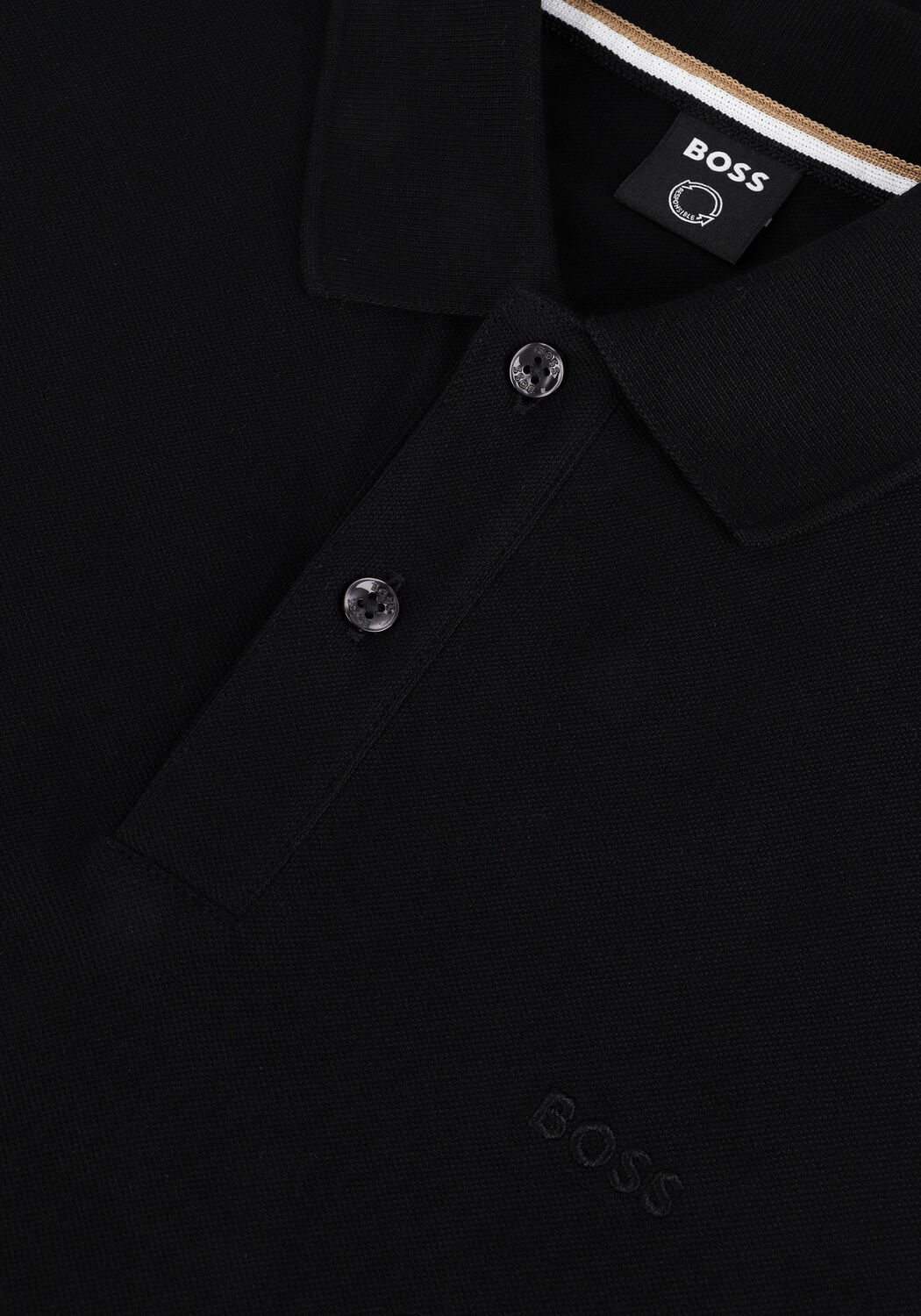 Zwarte BOSS BLACK Polo PALLAS - large