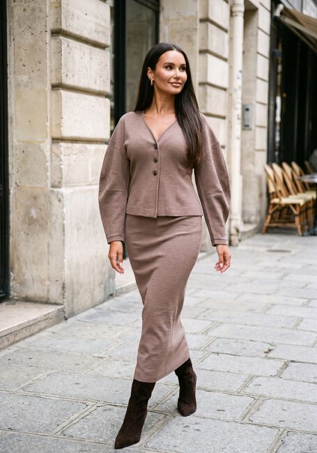 Bruine INWEAR Trui FARIIW VINCENTIW MEL JACKET - large
