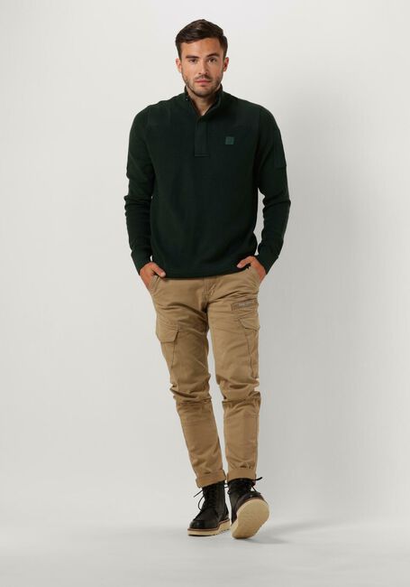 Groene PME LEGEND Trui HALF ZIP COLLAR COTTON KNIT - large