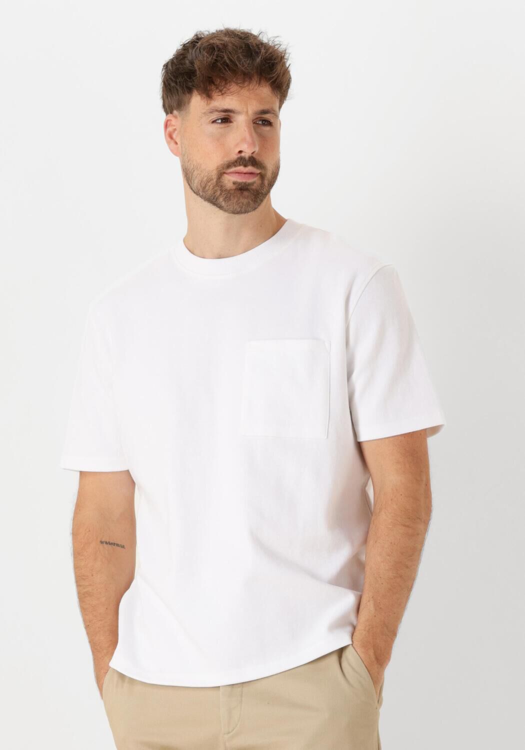 DSTREZZED Heren Polo's & T-shirts Ebbe Boxy Tee Wit