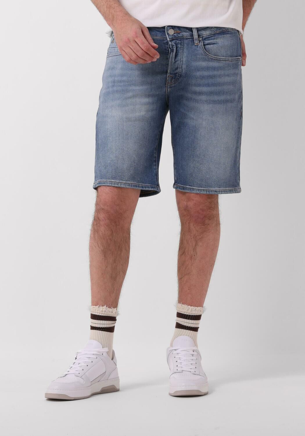 SCOTCH & SODA Heren Broeken Ralston Regular Slim Short Blauw