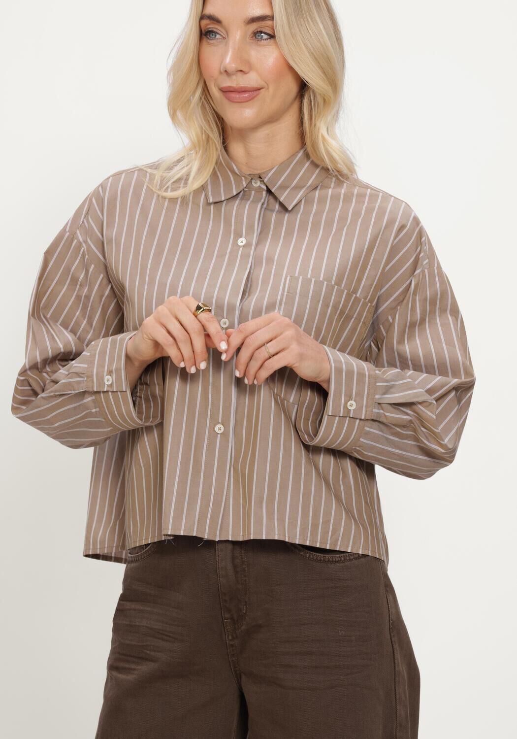 Beige CIRCLE OF TRUST Blouses BLAIR BLOUSE - large