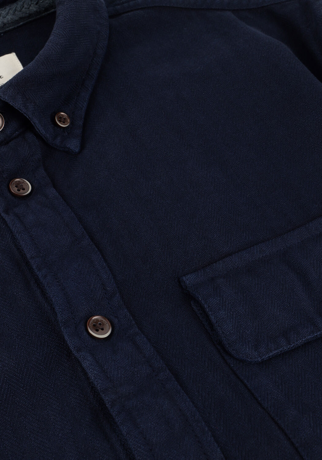 Blauwe ANERKJENDT Casual overhemd AKKONRAD HERRINGBONE SHIRT - large