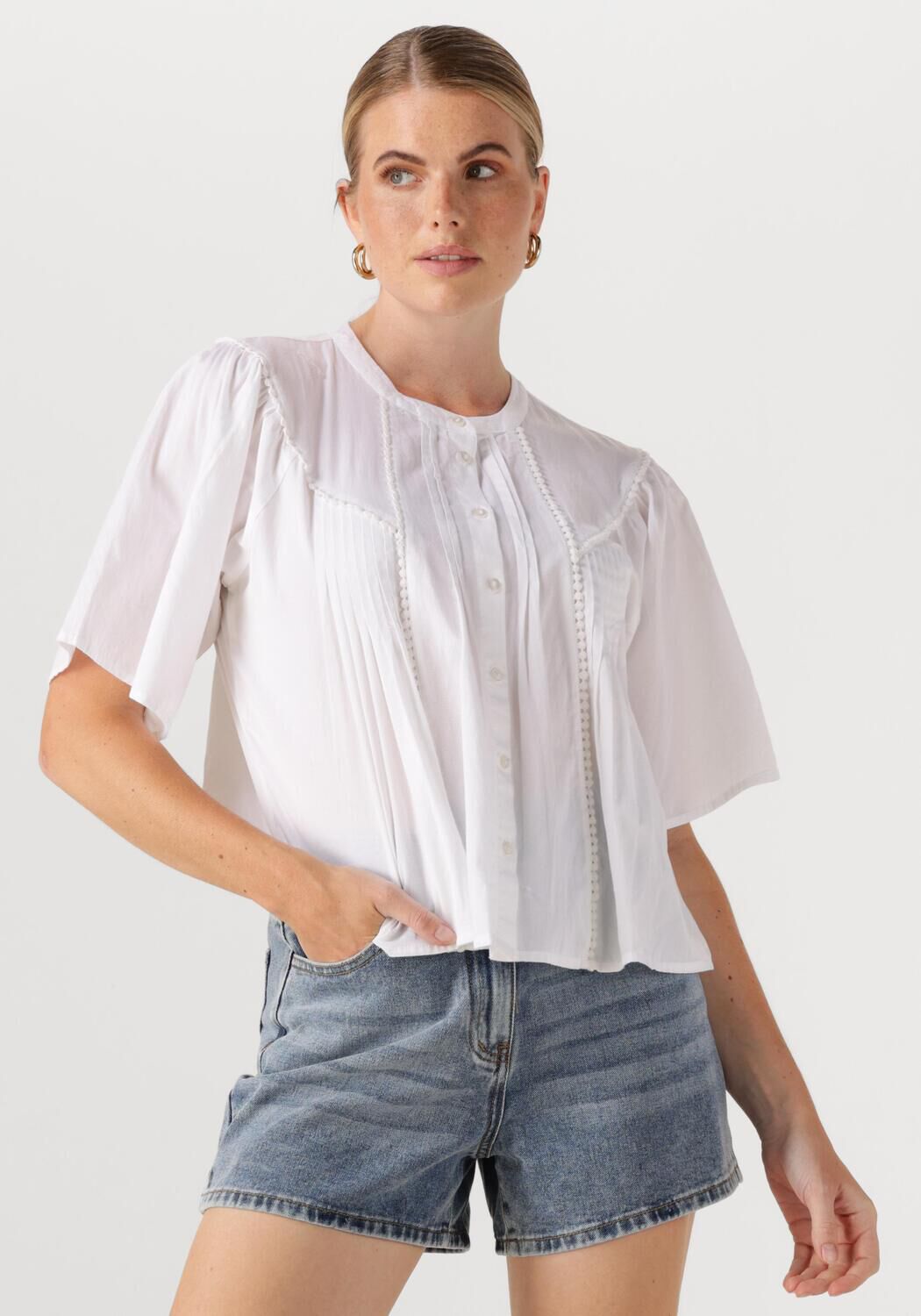 MSCH COPENHAGEN Dames Blouses Mschethelyn 2 4 Shirt Wit