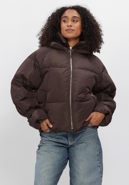 Bruine WITHBLACK Gewatteerde jas WBLKYLIE REAL DOWN JACKET - large