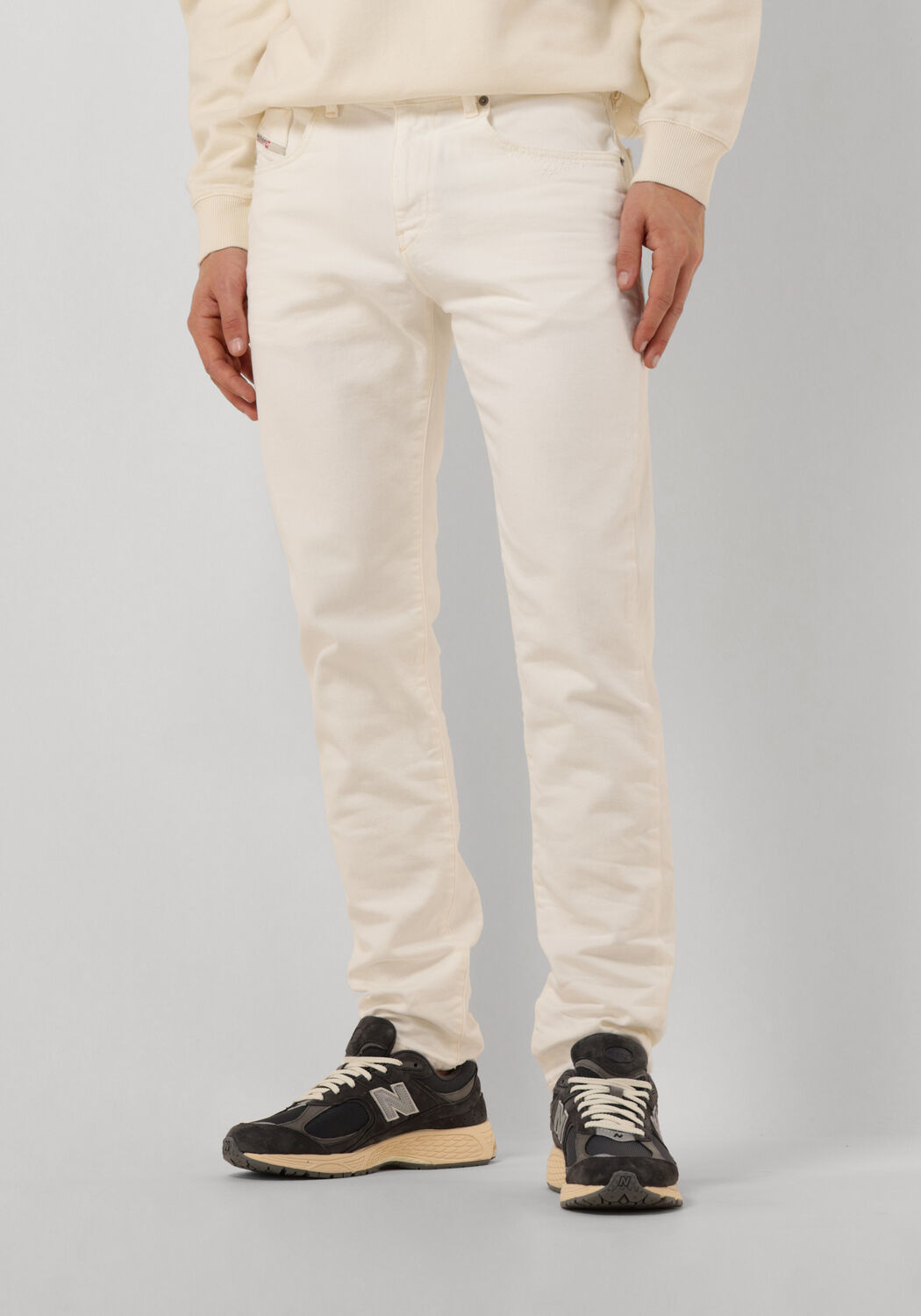 Diesel Witte Slim Fit Jeans White Heren