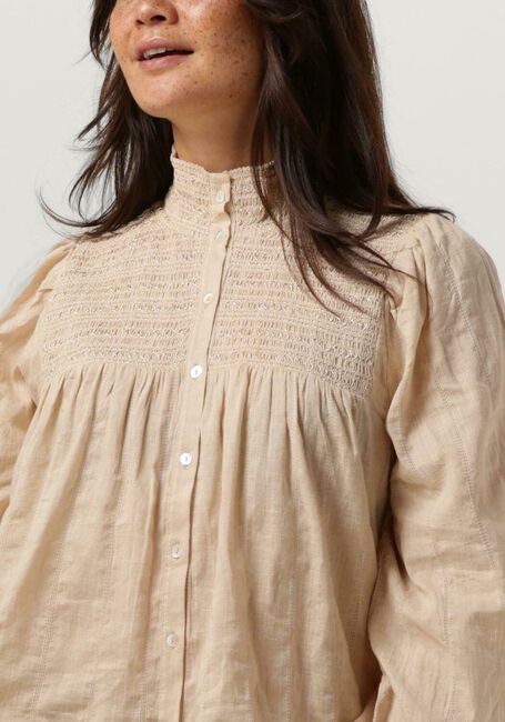 Beige RUBY TUESDAY Blouse KAYA COLL SMOCK AND PINTUCK BLOUSE - large