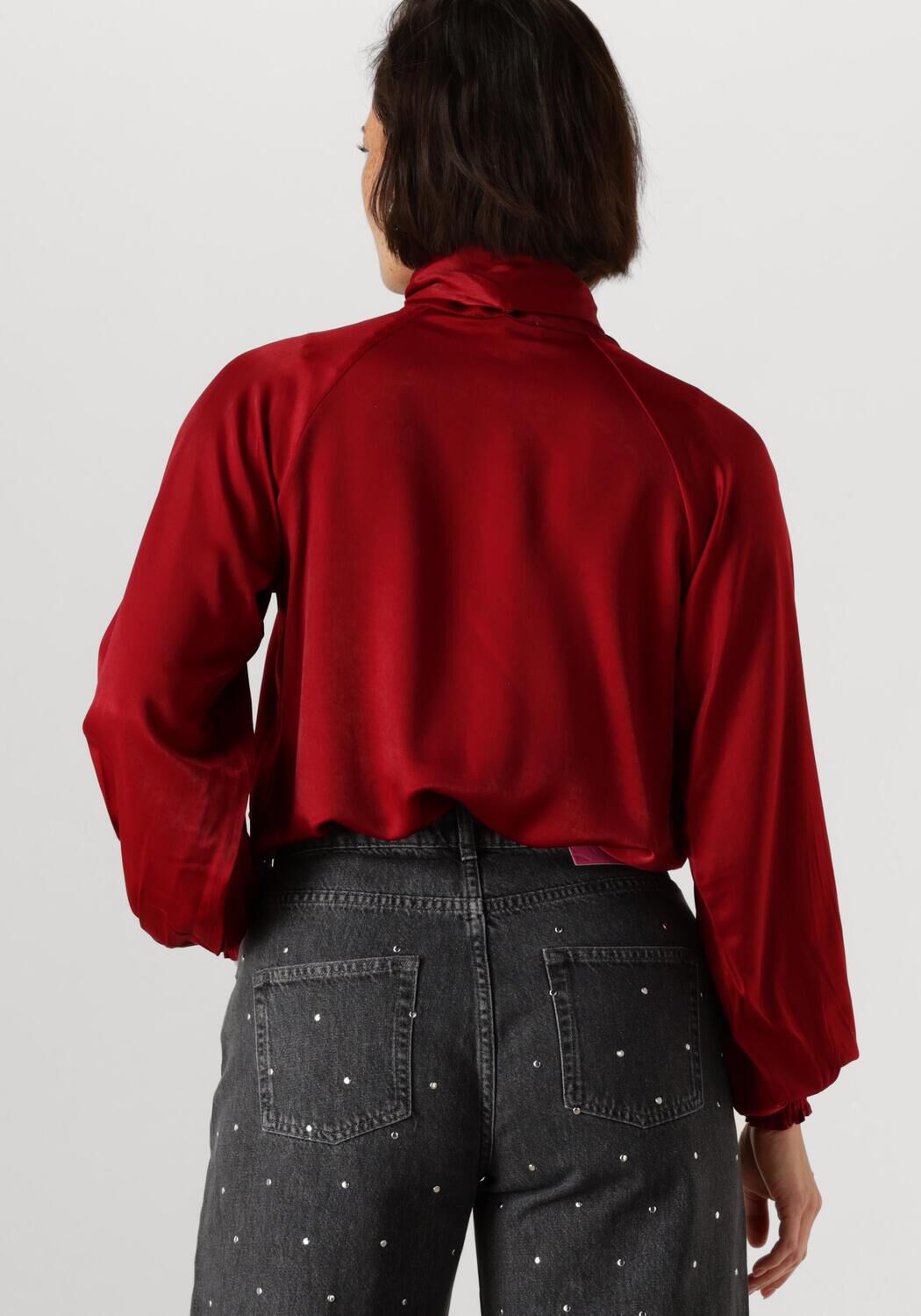 MY ESSENTIAL WARDROBE Dames Blouses Estellemw Scarf Blouse Rood