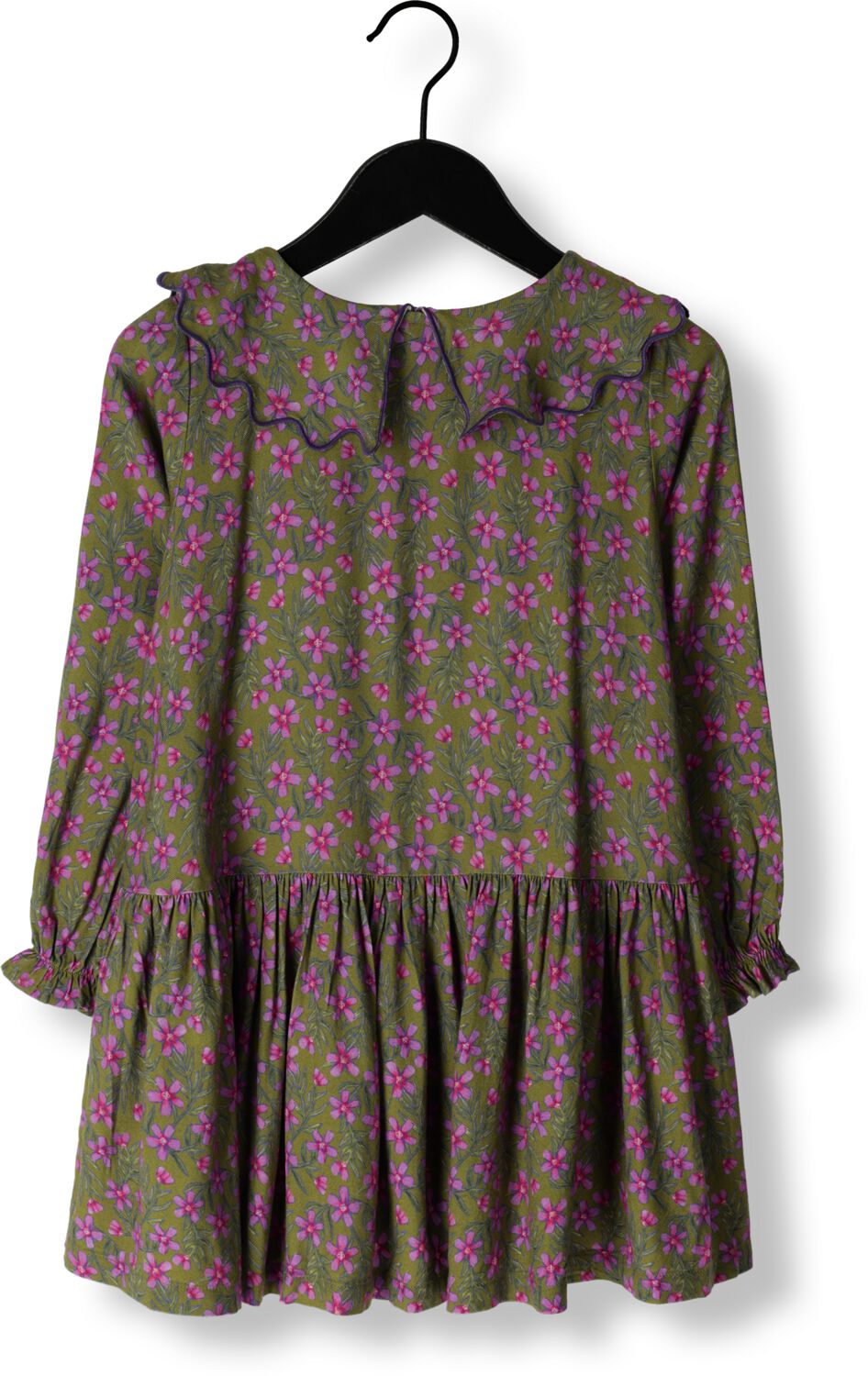YOUR WISHES Meisjes Jurken Vivid Flower Collar Dress Olijf