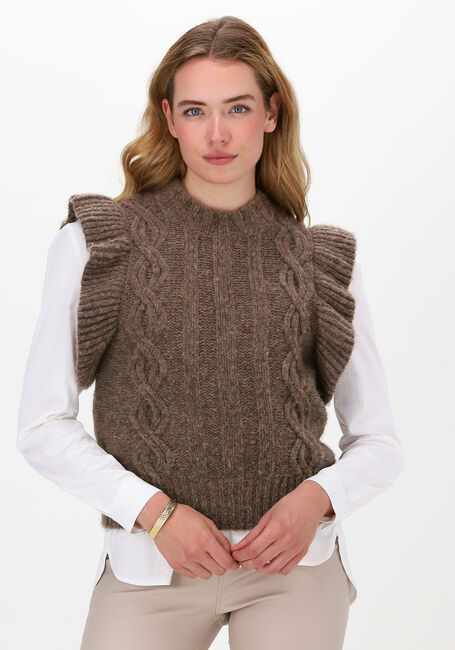 Beige SECOND FEMALE Spencer GUNHILD KNIT VEST - large