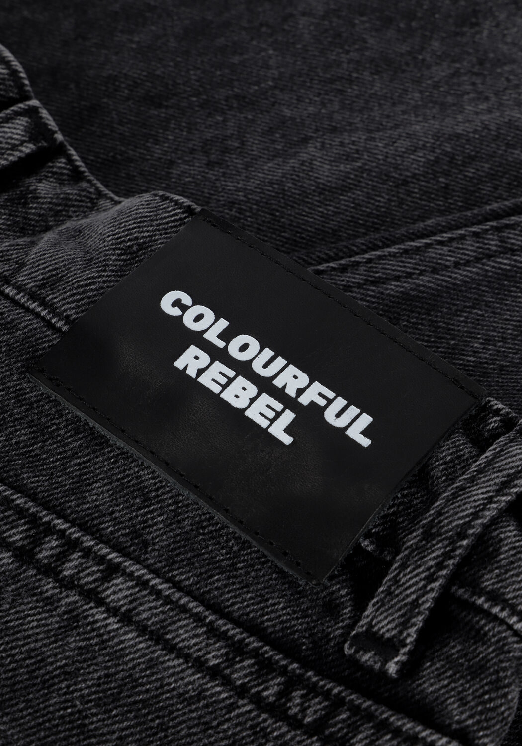 Zwarte COLOURFUL REBEL Straight leg jeans JONES MID RISE STRAIGHT LEG DENIM PANTS - large