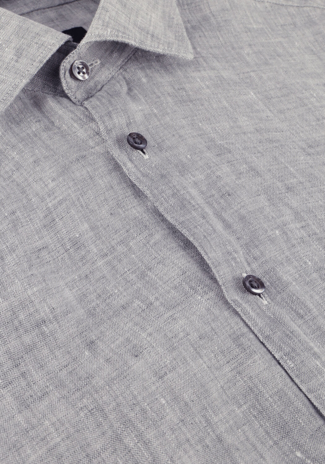 Groene GENTI Casual overhemd LINNEN S7054-1120 - large