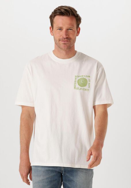 Witte SCOTCH & SODA T-shirt RELAXED-FIT WASHED ARTWORK T-SHIRT - large