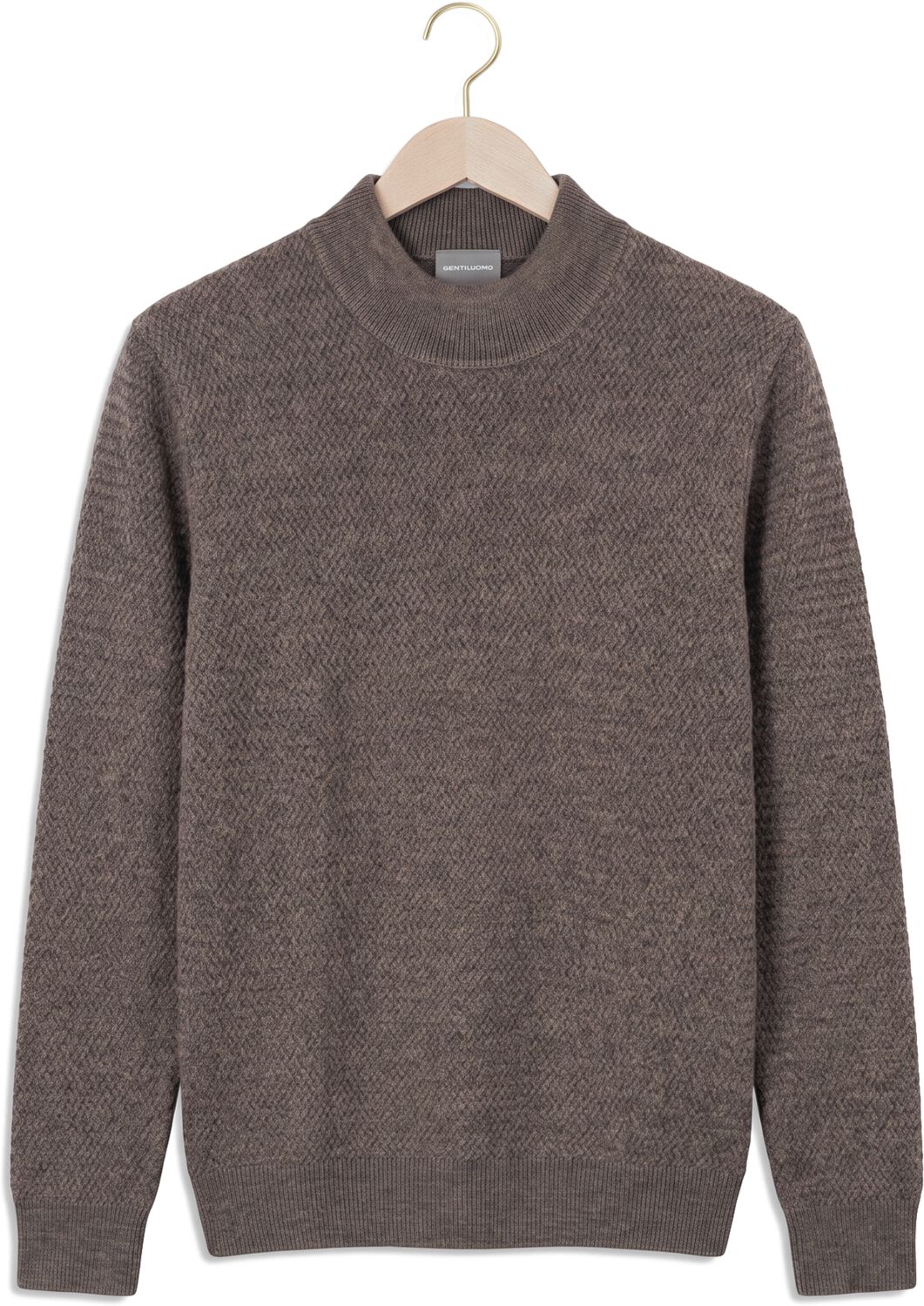 GENTILUOMO Heren Truien & Vesten Turtle Ls Taupe