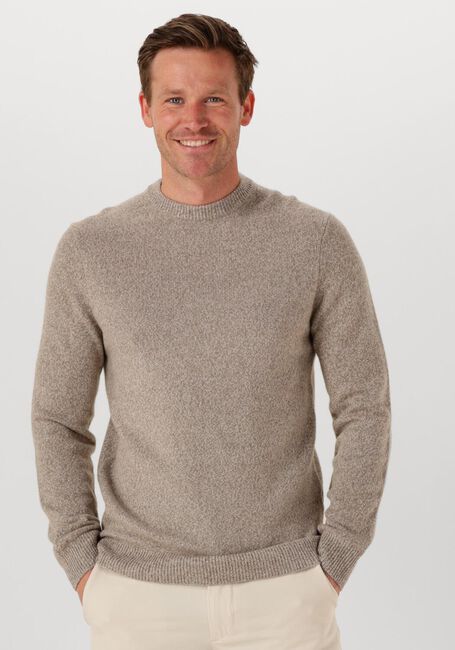 Beige PROFUOMO Trui PULLOVER CREW NECK WOOLBLEND - large