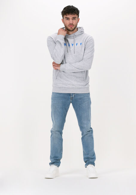 Lichtgrijze CRUYFF Sweater AITOR HOODIE - BRUSH BACK FLEECE - large