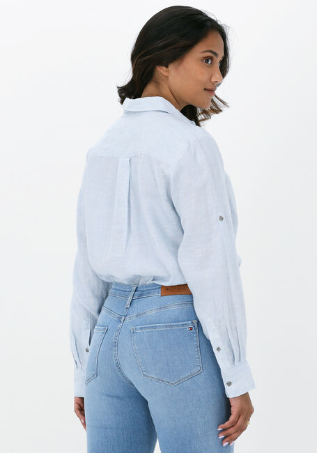 Lichtblauwe TOMMY HILFIGER Blouses LINEN N RELAXED LONG SHIRT - large