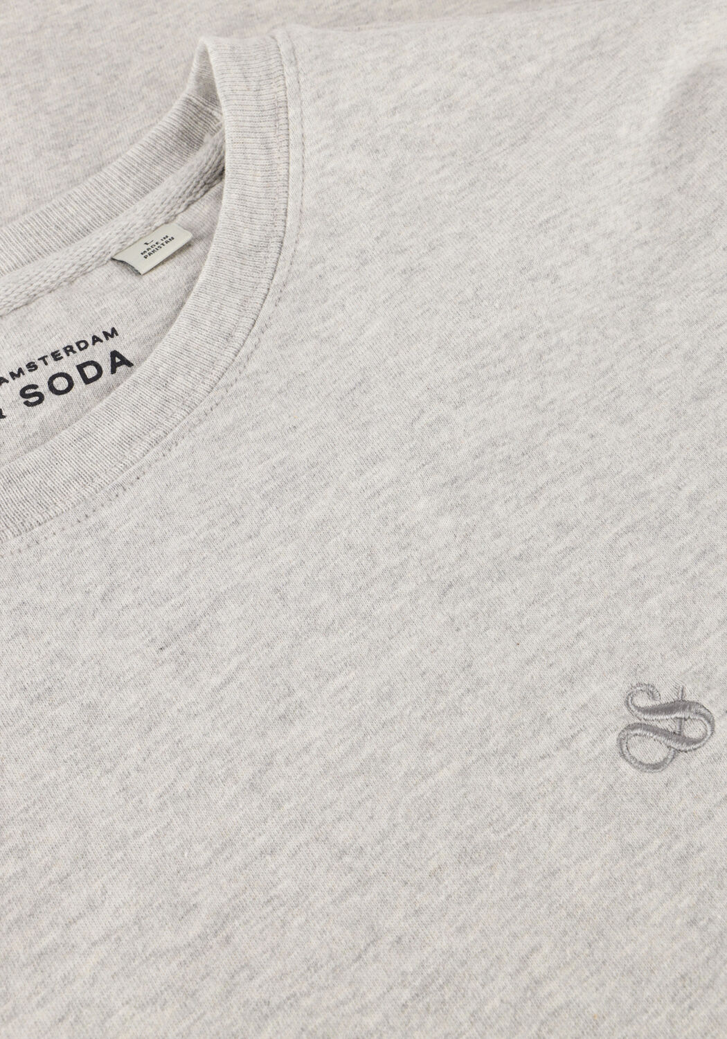 Grijze SCOTCH & SODA T-shirt LOGO T-SHIRT - large