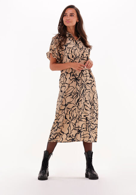Camel OBJECT Midi jurk TIANA SS SHIRT DRESS - large