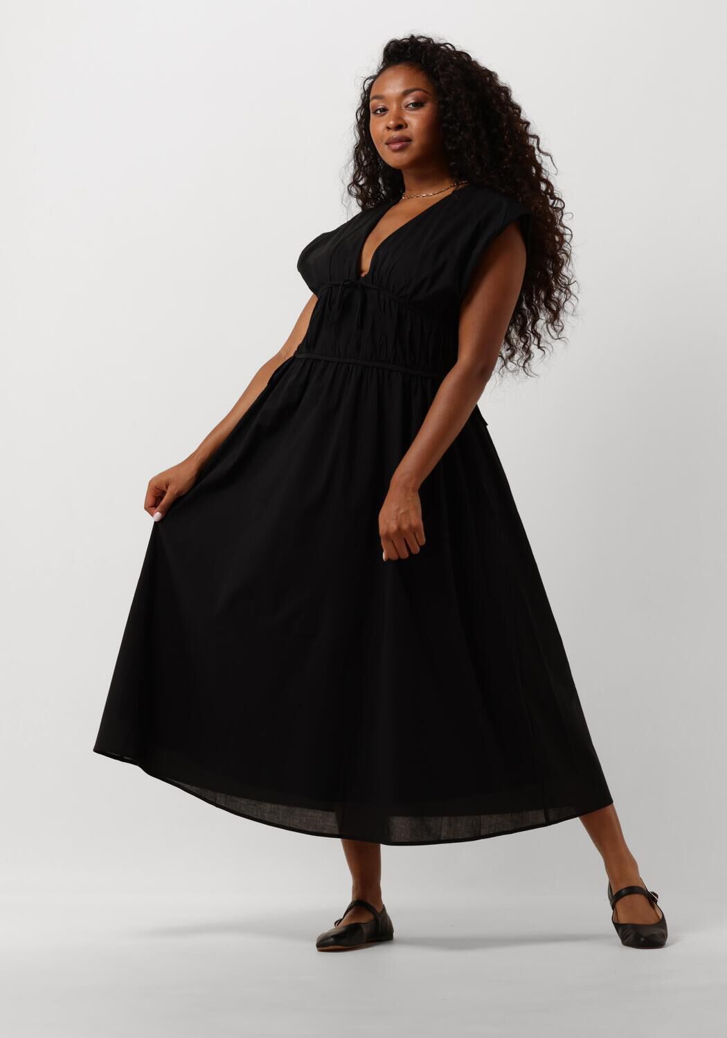 zwarte modstrom midi jurk indiamd dress