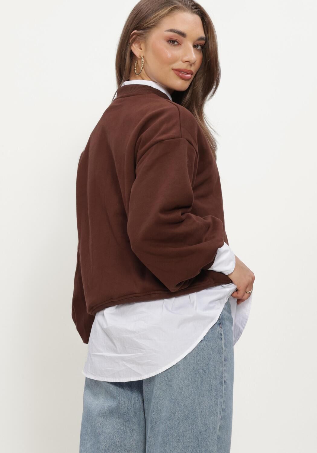 Bruine YDENCE Sweater SWEATER ICONIC AND FLUFFY - large