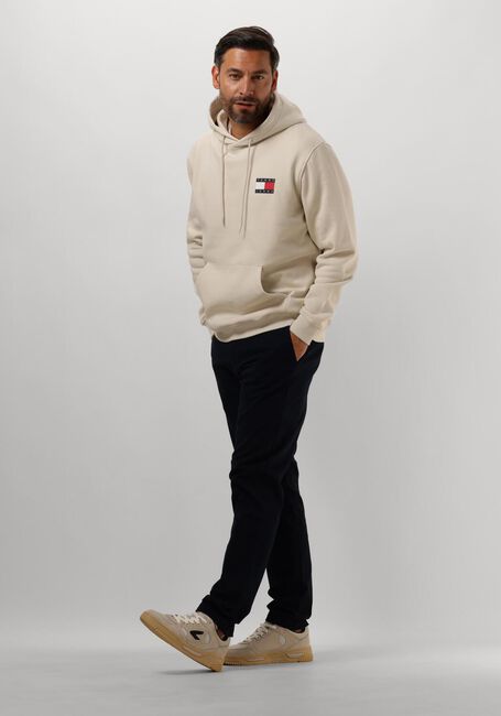 Beige TOMMY JEANS Truien/vesten TJM REG ESSENTIAL FLAG HOOD EXT - large