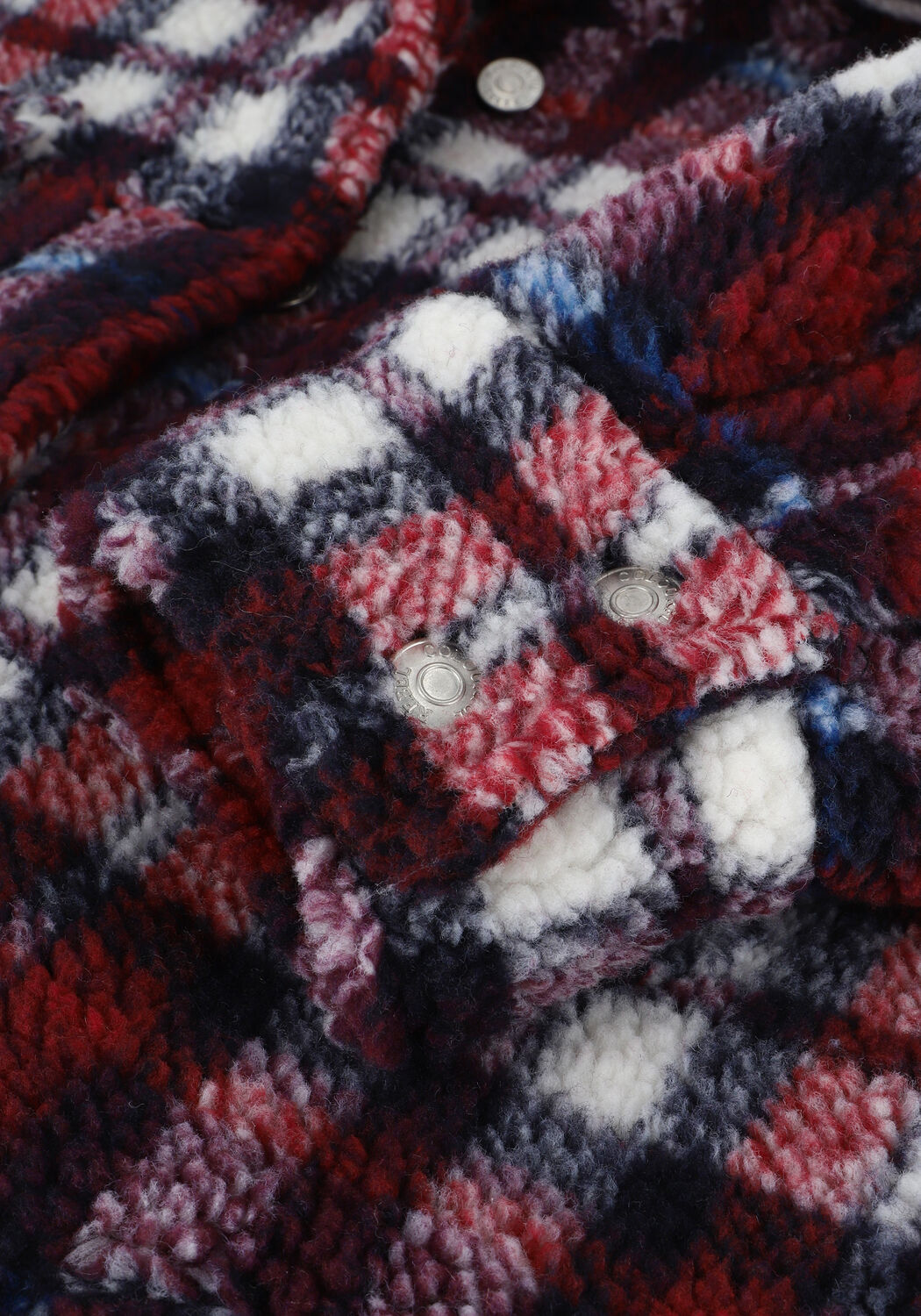 Bordeaux COLOURFUL REBEL Teddy jas STELLA REBELLE CHECK TEDDY JAC - large