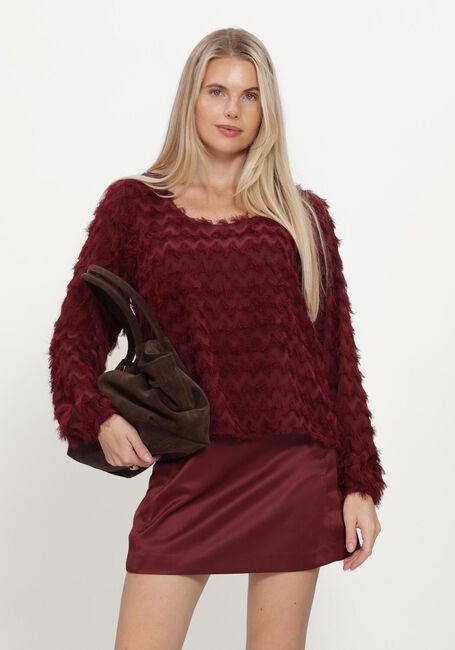 Bordeaux SELECTED WOMEN Trui SLWMYLA LS RELAXED TOP - large