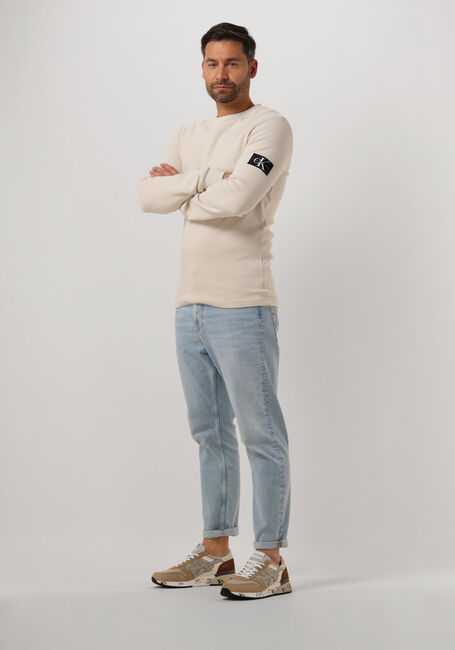Zand CALVIN KLEIN Trui WAFFLE LS TEE - large