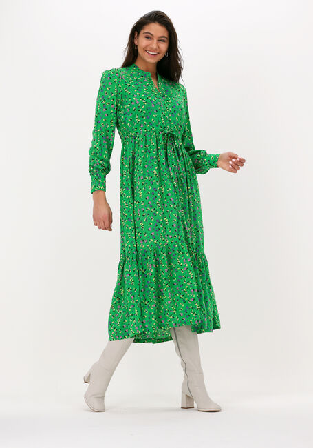 Groene Y.A.S. Maxi jurk YASMALIKKA LS LONG SHIRT DRESS - large