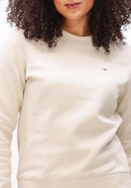 Ecru TOMMY JEANS Sweater TJW REG S FLAG CREW - large