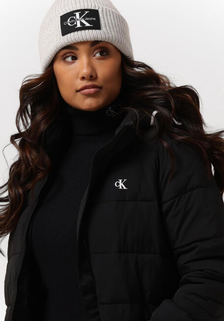 Zwarte CALVIN KLEIN Gewatteerde jas LOGO HOOD LW PADDED COAT - large