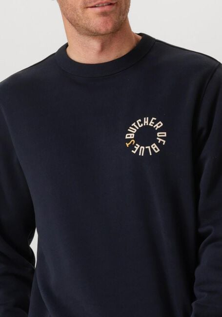 Donkerblauwe BUTCHER OF BLUE Sweater ARMY CIRCLE CREW - large