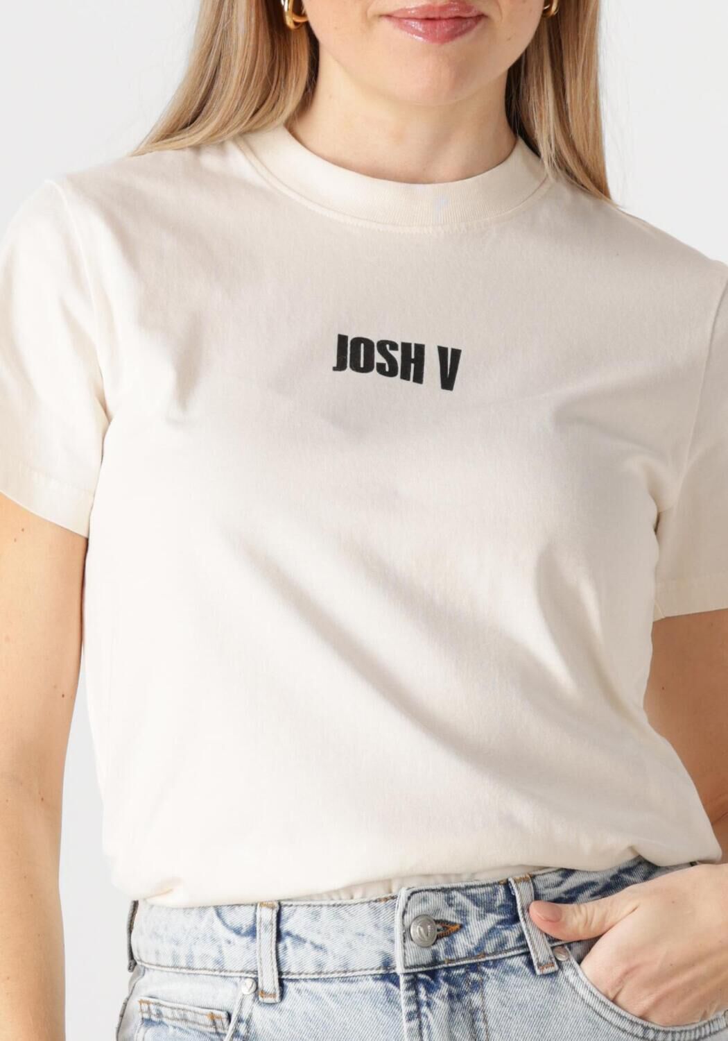 JOSH V Dames Tops & T-shirts Jv Dorie Monogram Ecru