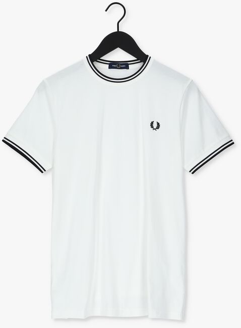 Witte FRED PERRY T-shirt TWIN TIPPED T-SHIRT - large