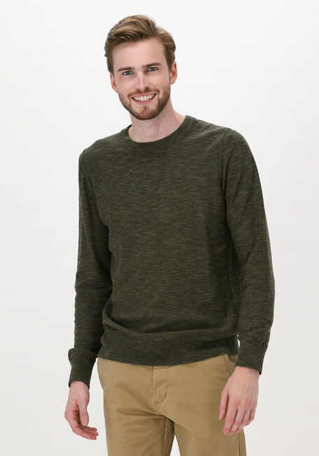 Donkergroene DSTREZZED Trui TURTLE NECK CABLE STRUCTURE NA - large