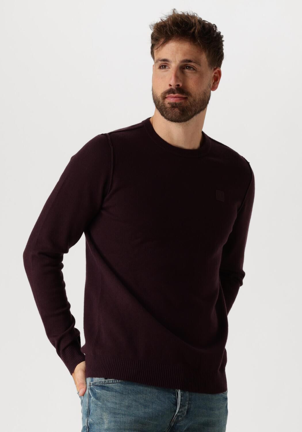 Butcher of Blue Paarse Crew Neck Sweater voor Heren Purple Heren