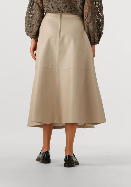 Beige SUMMUM Midirok SKIRT FAUX LEATHER - large