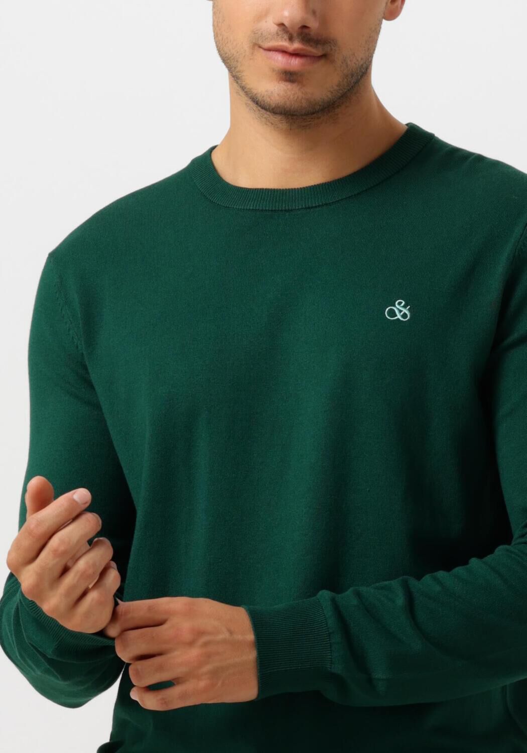 SCOTCH & SODA Heren Truien & Vesten Essential Viscose Sweater Groen