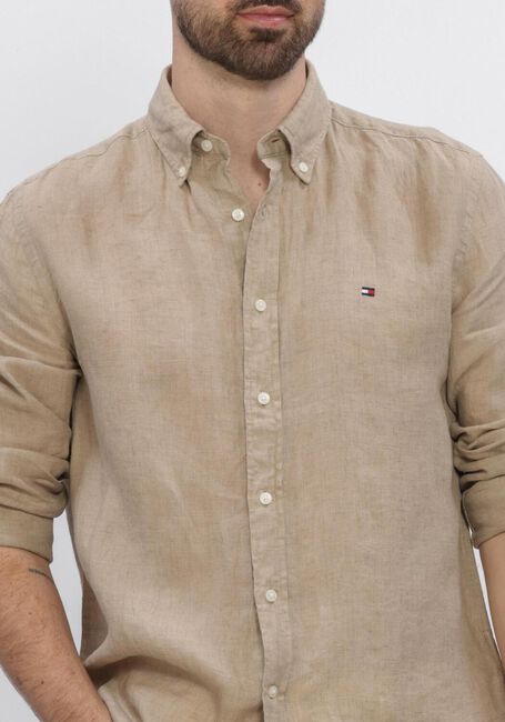 Beige TOMMY HILFIGER Casual overhemd PIGMENT DYED LI SOLID RF SHIRT - large
