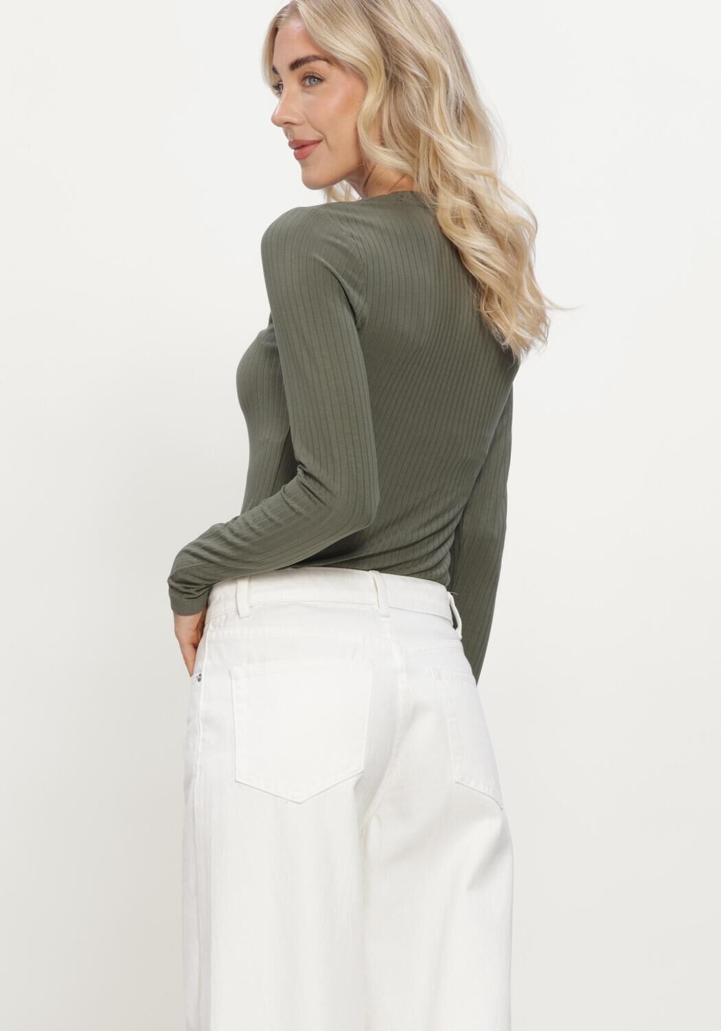 Groene EDITED T-shirt GINGER LONGSLEEVE - large