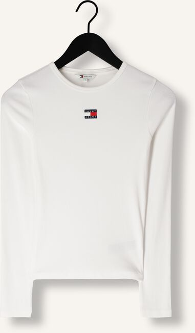 Ecru TOMMY JEANS Tops & T-shirts TJW SLIM LS BADGE TEE EXT Ecru TOMMY JEANS Tops & T-shirts TJW SLIM LS BADGE TEE EXT - large