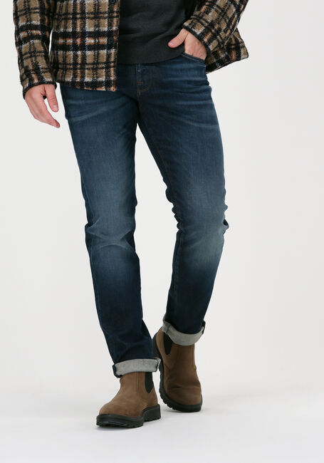 Donkerblauwe SELECTED HOMME Slim fit jeans SLHSLIM-LEON 6156 D.BLU SU-ST - large