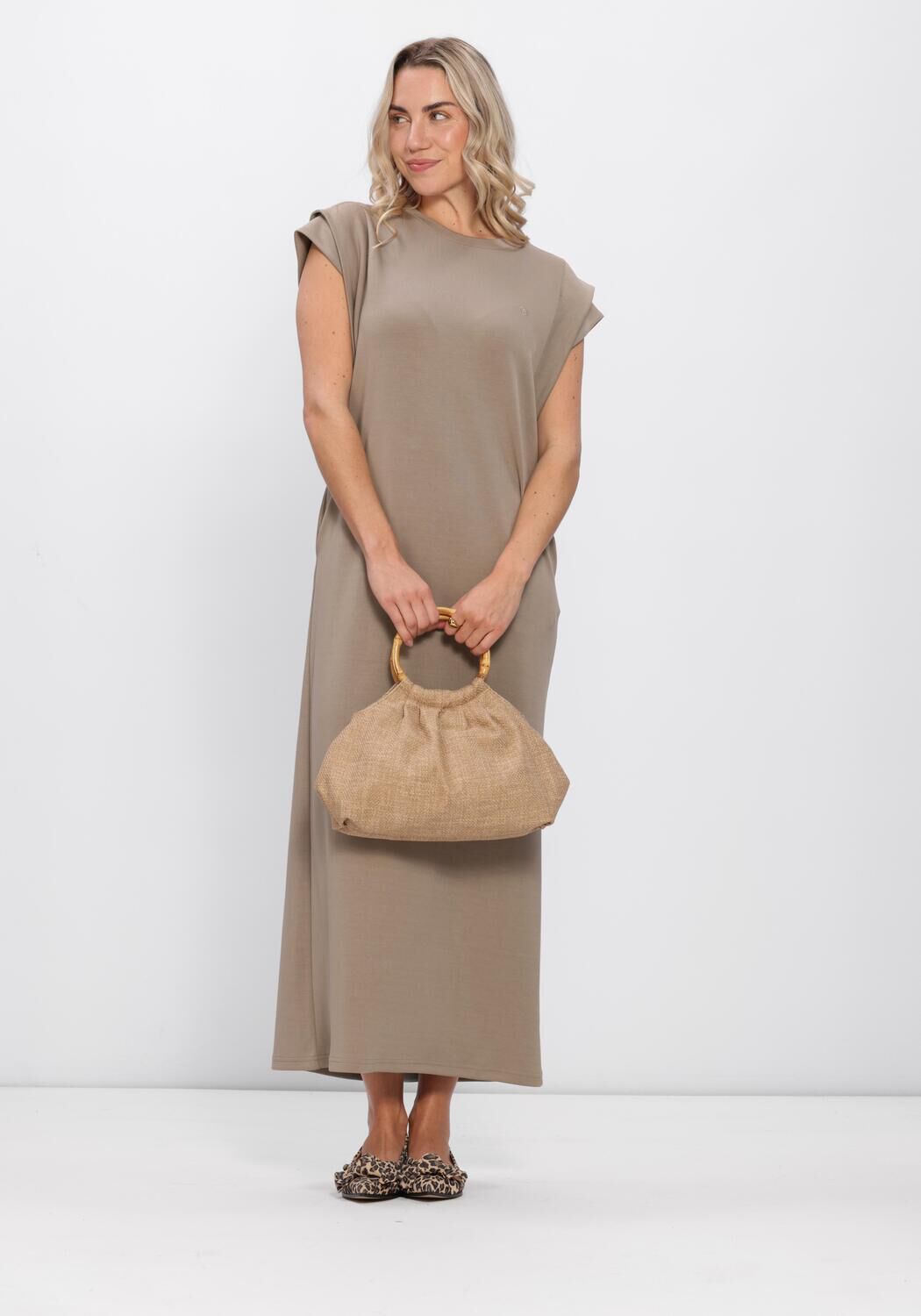 Taupe AIMEE THE LABEL Maxi jurk SILVANA - large