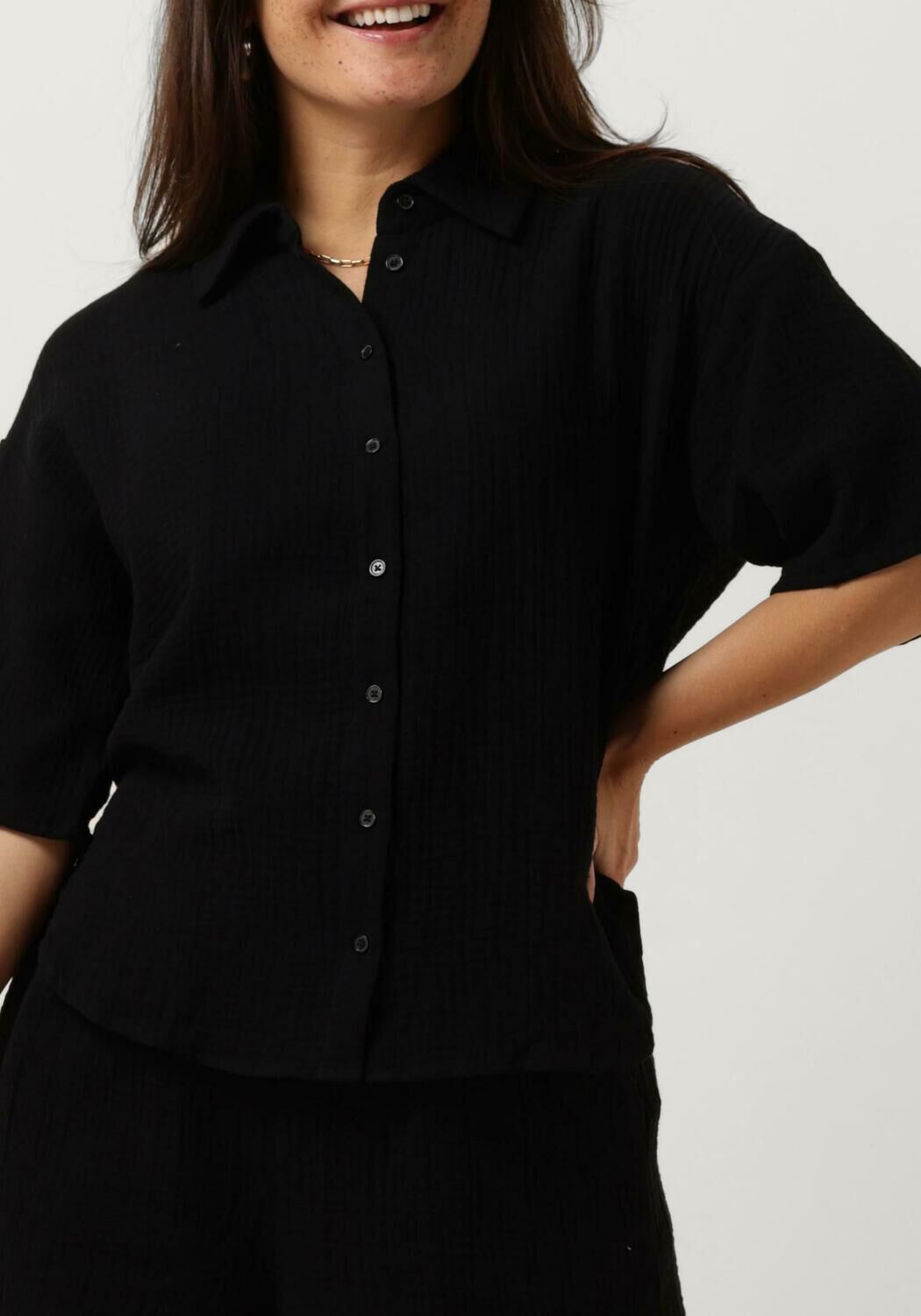 OBJECT Dames Blouses Objcarina 2 4 Shirt Rep Zwart