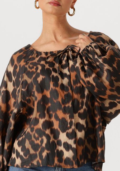 Bruine WITHBLACK Tops & T-shirts WBLCLEOPATRA WIDE SLEEVE TOP - large