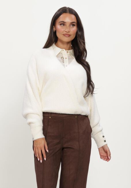 Creme NUKUS Trui BEAU PULLOVER WRAP - large